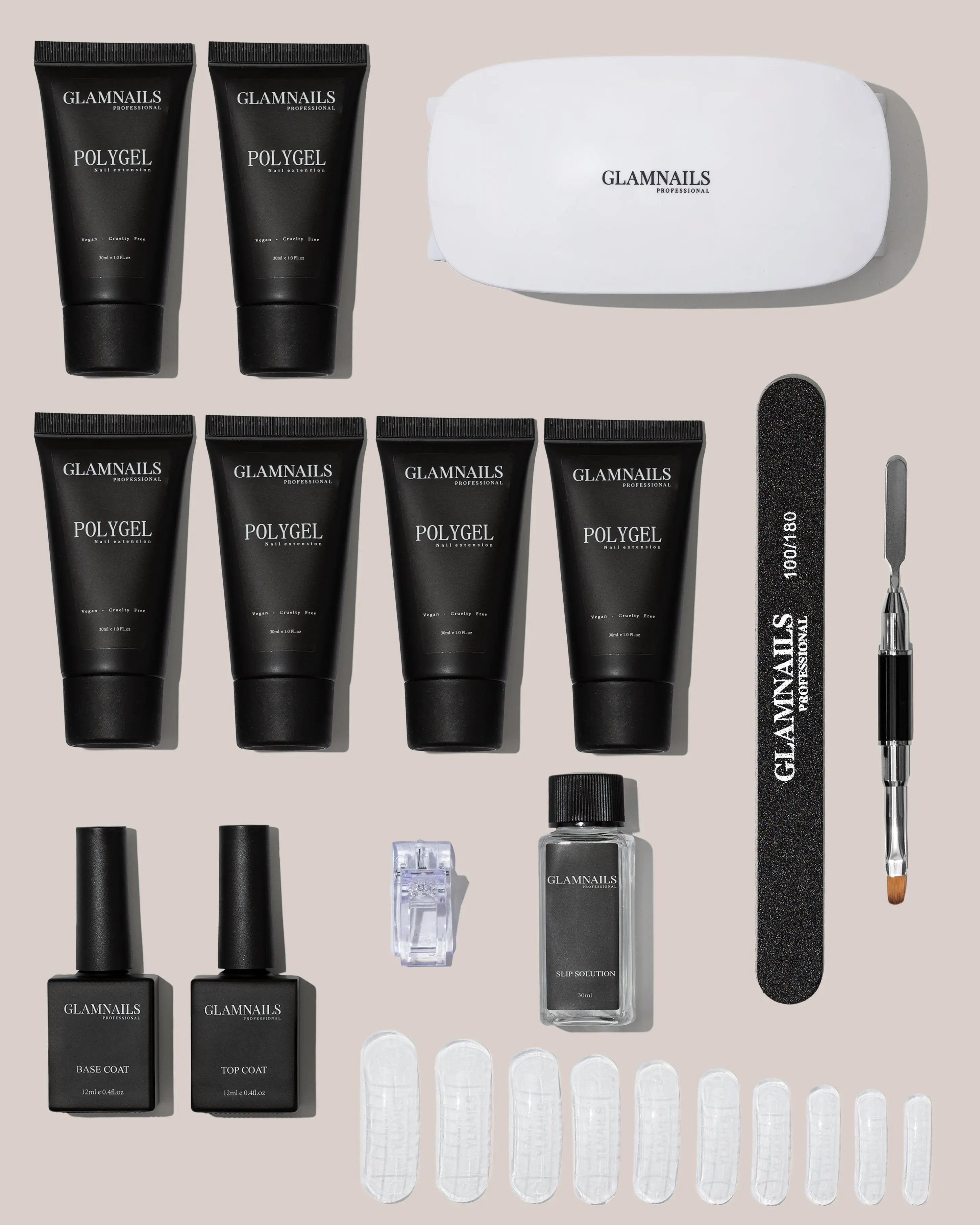 Glamnailsprofessional Salud y belleza > Cuidado de las uñas > Kit de inicio de gel para uñas Polygel | 3+3 colores gratis