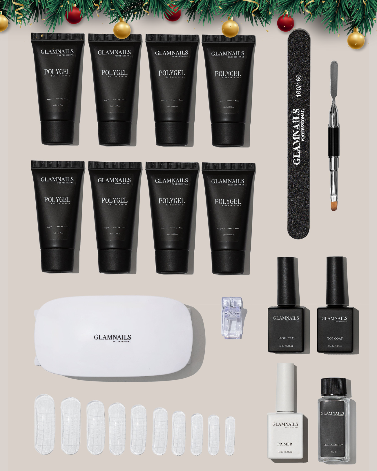 Glamnailsprofessional Gezondheid & beauty > Nagelverzorging > Nagelgel XMAS | Polygel Starterset | 4+4 Gratis Kleuren