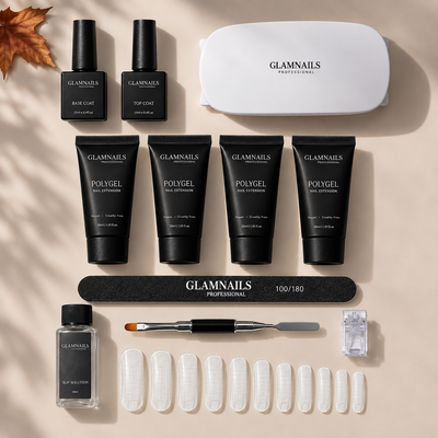 Polygel Starterset | 2+2 Gratis Kleuren Glamnailsprofessional 