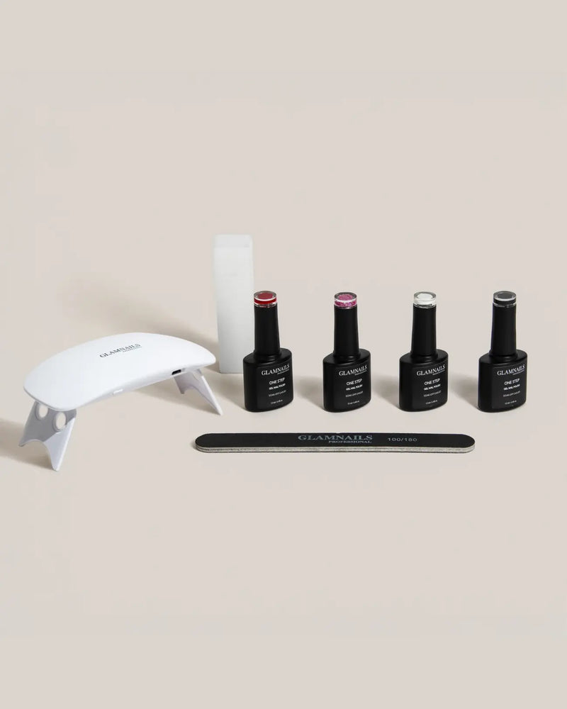 Paquete inicial de esmalte en gel | 2+2 colores gratis | Sin base/capa superior